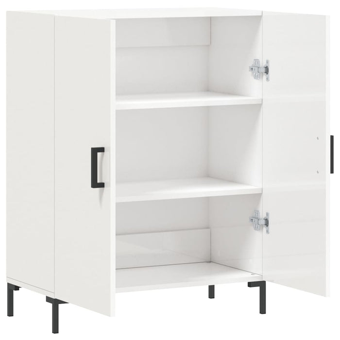 Dulap, alb extralucios, 69,5x34x90 cm, lemn compozit WALTI