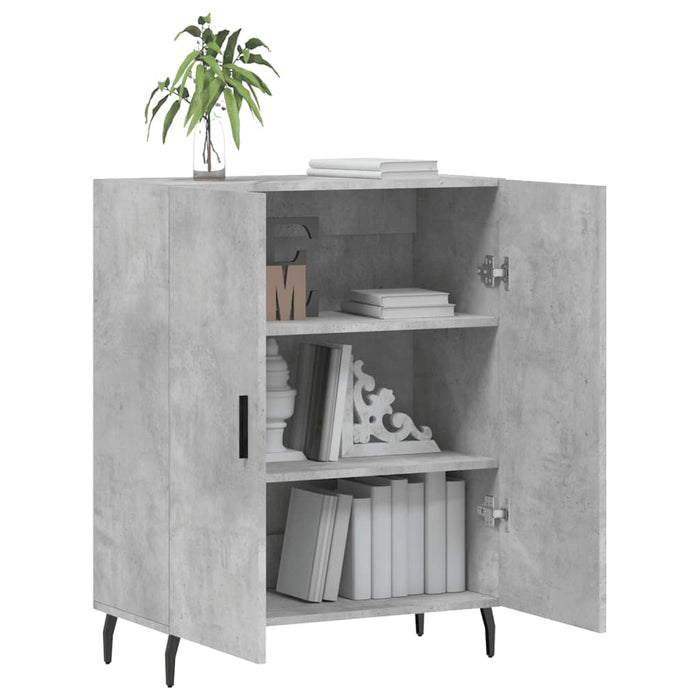 Dulap, gri beton, 69,5x34x90 cm, lemn compozit WALTI