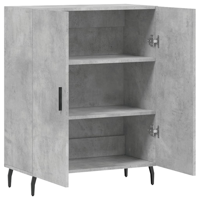 Dulap, gri beton, 69,5x34x90 cm, lemn compozit WALTI