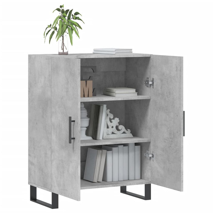 Dulap, gri beton, 69,5x34x90 cm, lemn compozit WALTI