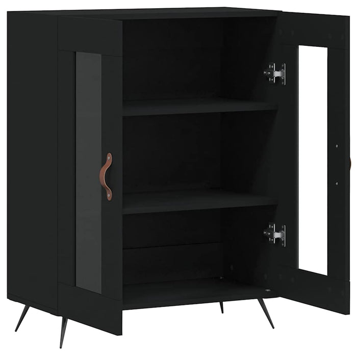 Dulap, negru, 69,5x34x90 cm, lemn compozit WALTI