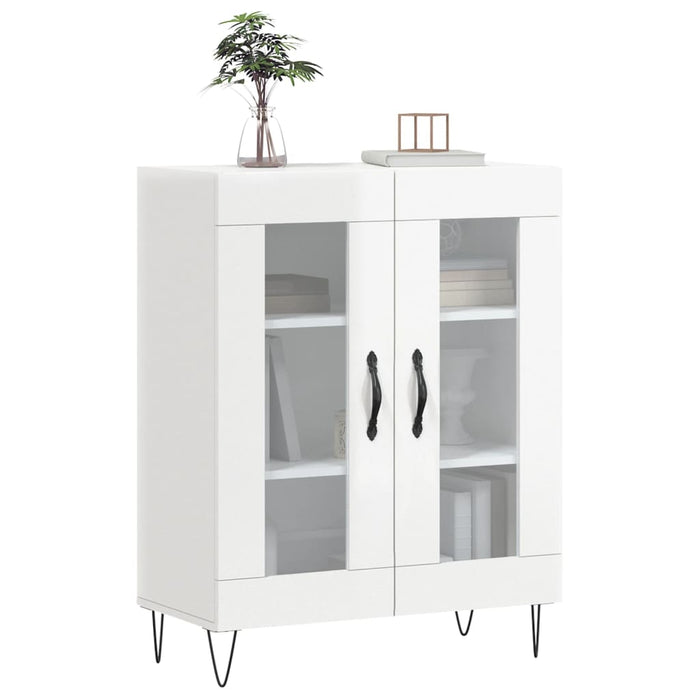 Dulap, alb extralucios, 69,5x34x90 cm, lemn compozit WALTI