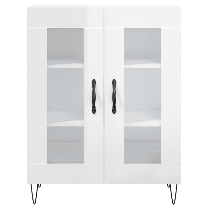 Dulap, alb extralucios, 69,5x34x90 cm, lemn compozit WALTI