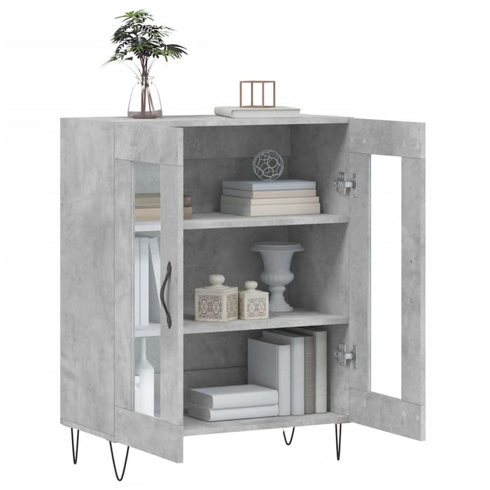 Dulap, gri beton, 69,5x34x90 cm, lemn compozit - WALTI WALTI