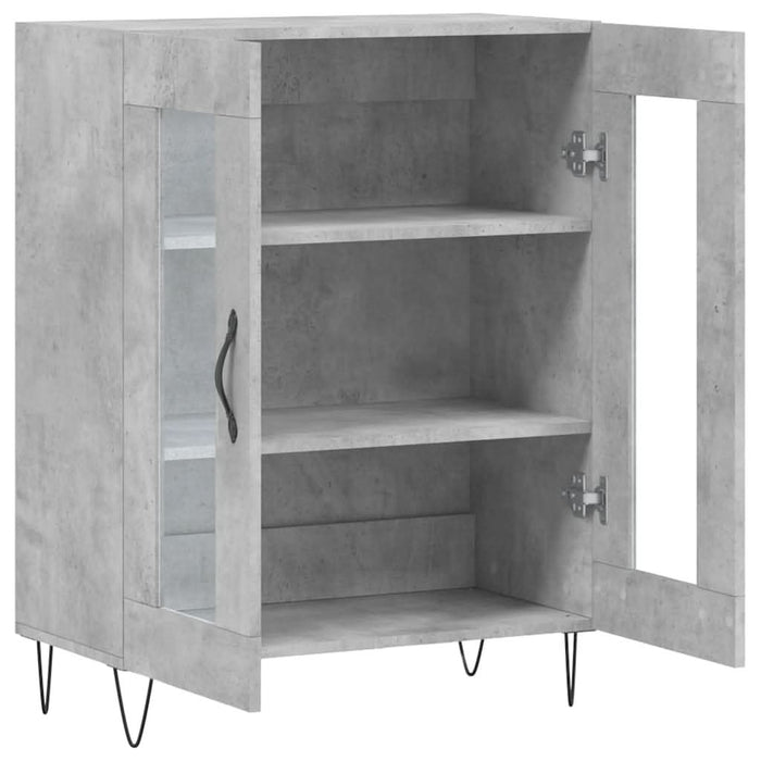 Dulap, gri beton, 69,5x34x90 cm, lemn compozit - WALTI WALTI