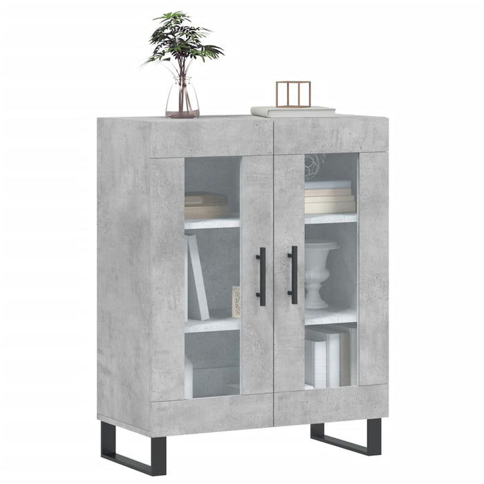 Dulap, gri beton, 69,5x34x90 cm, lemn compozit - WALTI WALTI