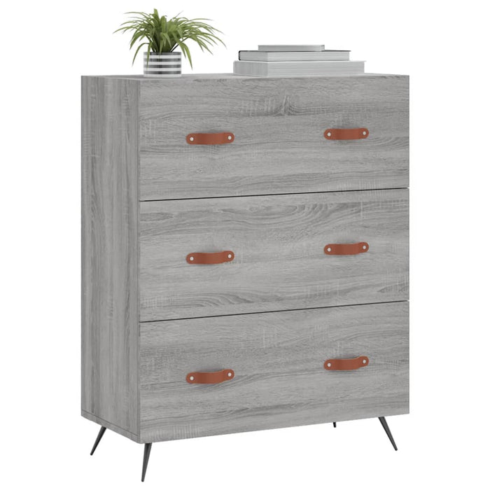 Comodă cu sertare, gri sonoma, 69,5x34x90 cm, lemn prelucrat - WALTI WALTI
