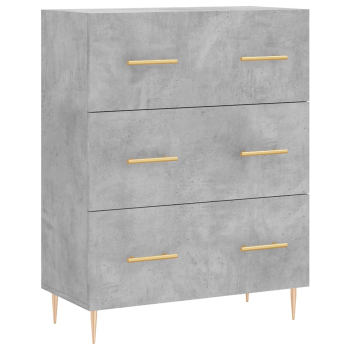 Servantă, gri beton, 69,5x34x90 cm, lemn compozit - WALTI WALTI