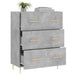 Servantă, gri beton, 69,5x34x90 cm, lemn compozit - WALTI WALTI