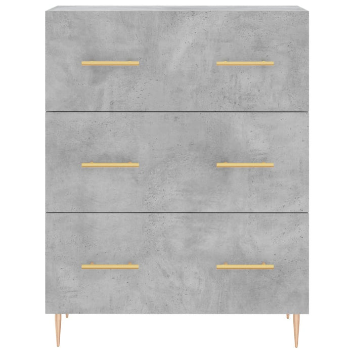 Servantă, gri beton, 69,5x34x90 cm, lemn compozit - WALTI WALTI