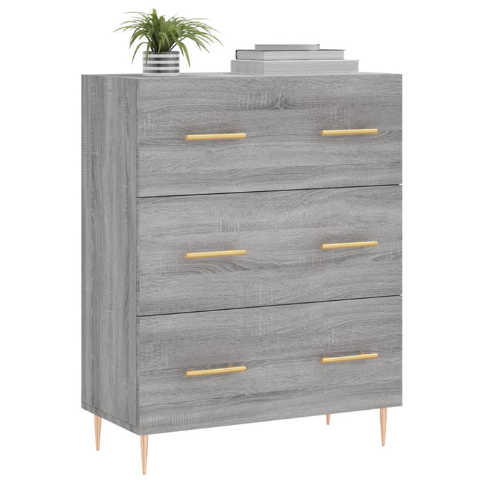 Servantă, gri sonoma, 69,5x34x90 cm, lemn compozit WALTI
