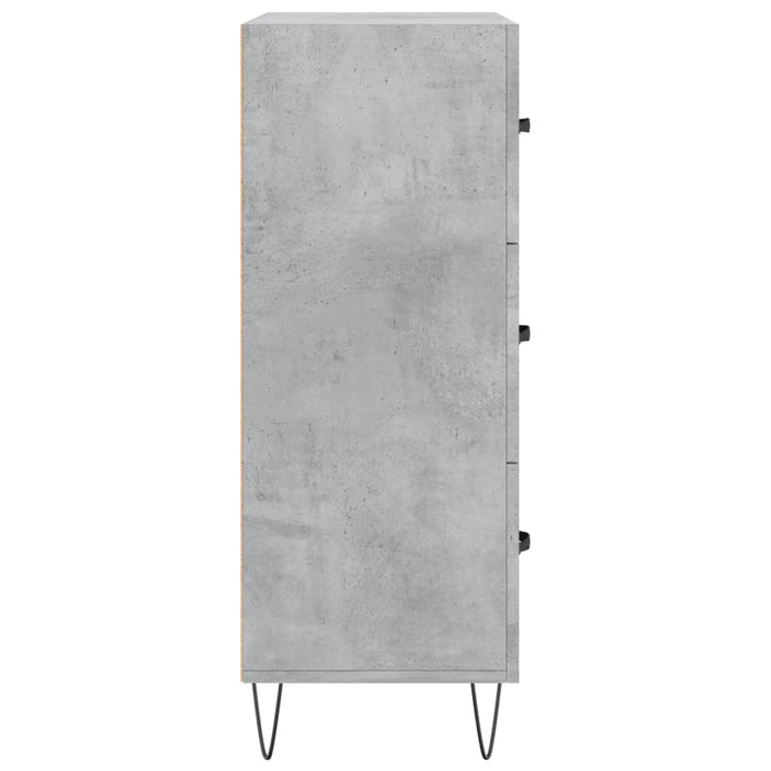 Servantă, gri beton, 69,5x34x90 cm, lemn compozit WALTI