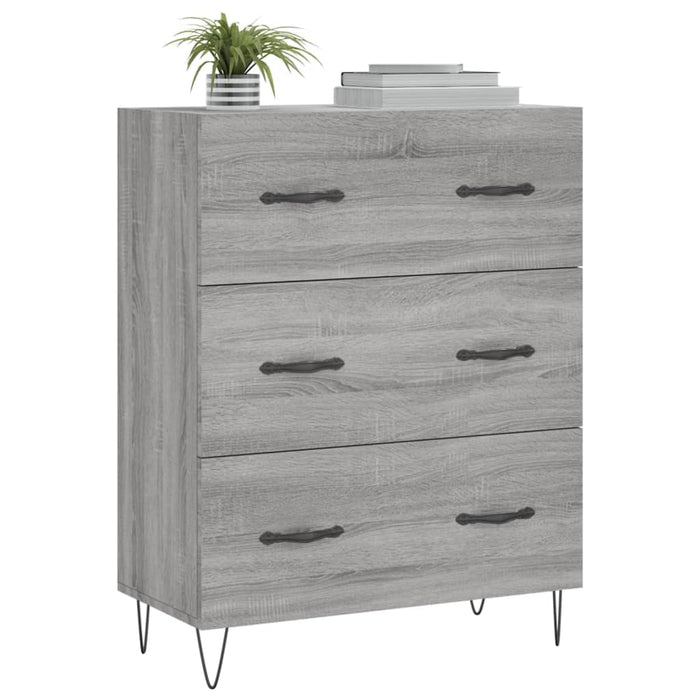 Servantă, gri sonoma, 69,5x34x90 cm, lemn compozit WALTI