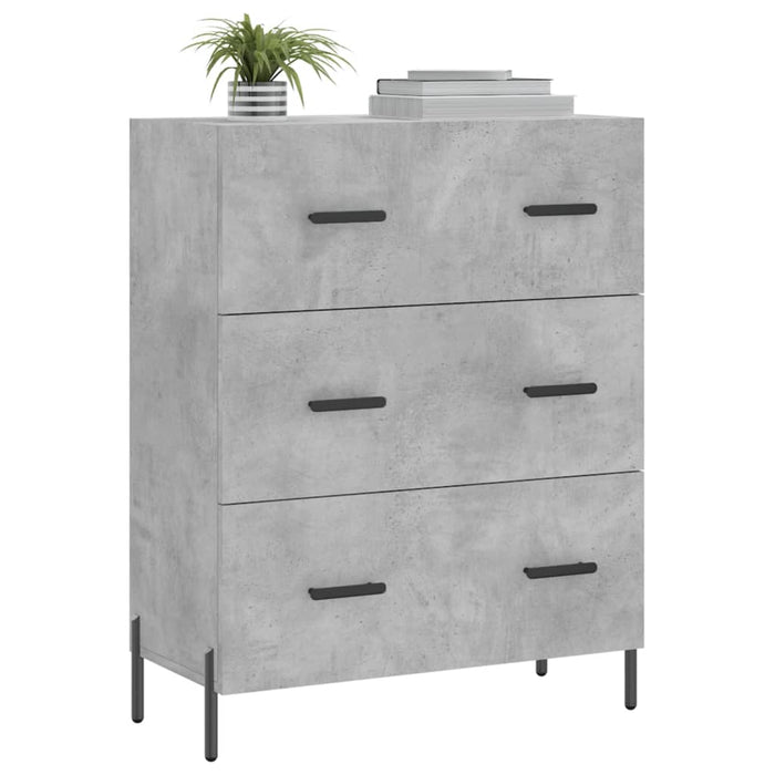 Servantă, gri beton, 69,5x34x90 cm, lemn compozit - WALTI WALTI