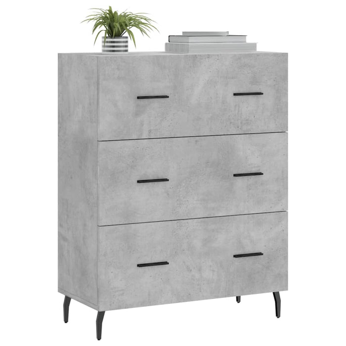 Servantă, gri beton, 69,5x34x90 cm, lemn compozit - WALTI WALTI