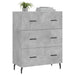 Servantă, gri beton, 69,5x34x90 cm, lemn compozit - WALTI WALTI
