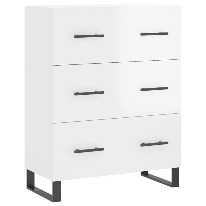 Servantă, alb extralucios, 69,5x34x90 cm, lemn compozit - WALTI WALTI