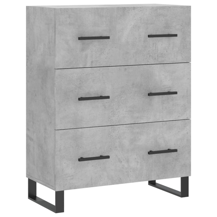 Servantă, gri beton, 69,5x34x90 cm, lemn compozit - WALTI WALTI