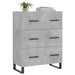 Servantă, gri beton, 69,5x34x90 cm, lemn compozit - WALTI WALTI