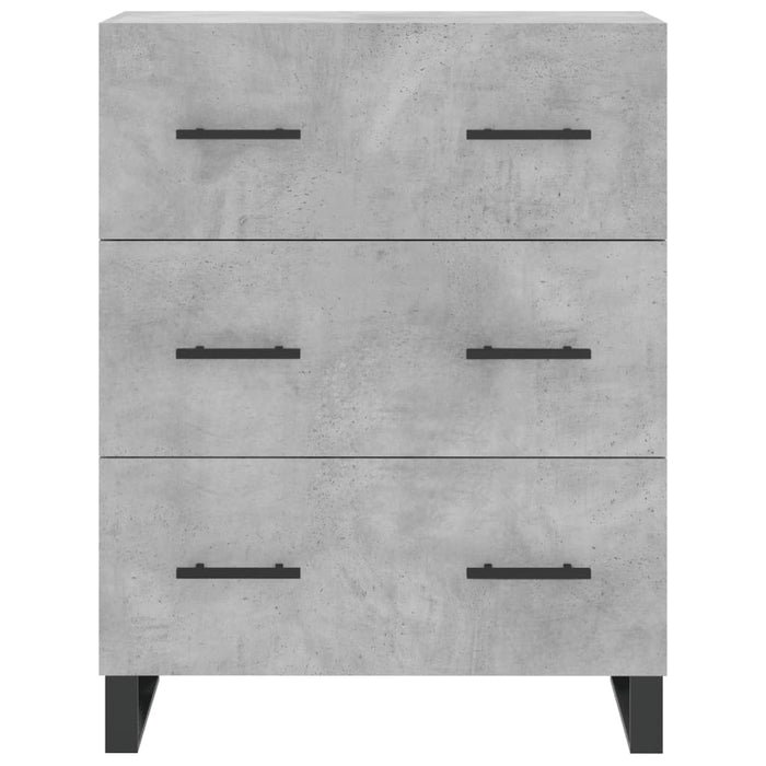 Servantă, gri beton, 69,5x34x90 cm, lemn compozit - WALTI WALTI