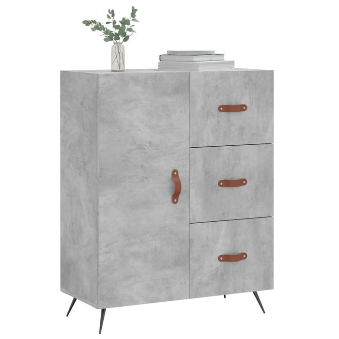 Servantă, gri beton, 69,5x34x90 cm, lemn compozit - WALTI WALTI