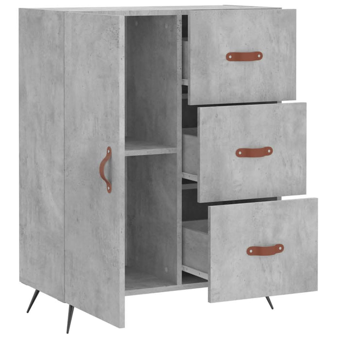 Servantă, gri beton, 69,5x34x90 cm, lemn compozit - WALTI WALTI