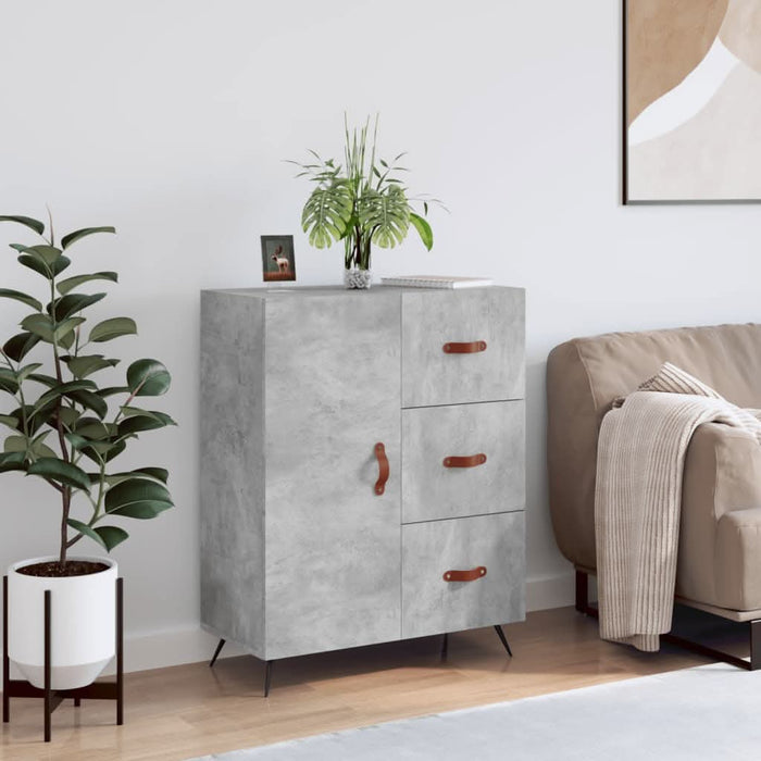 Servantă, gri beton, 69,5x34x90 cm, lemn compozit - WALTI WALTI