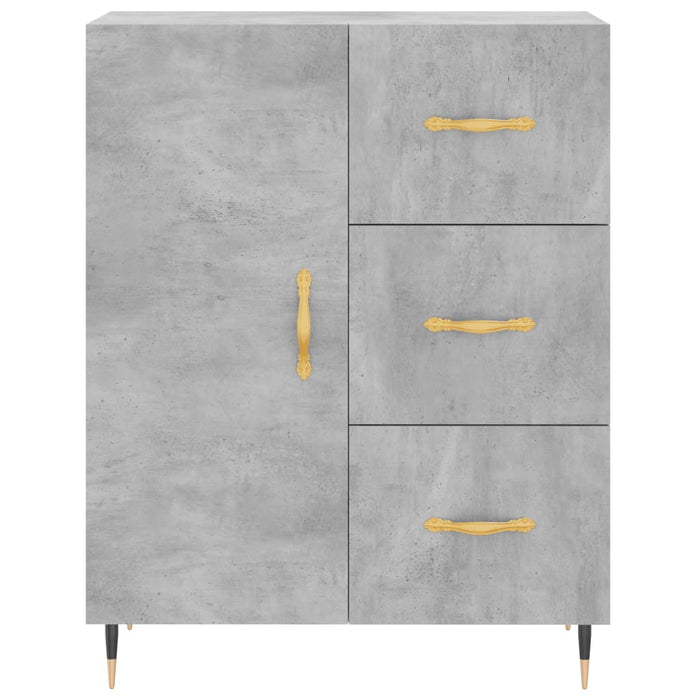 Servantă, gri beton, 69,5x34x90 cm, lemn compozit WALTI