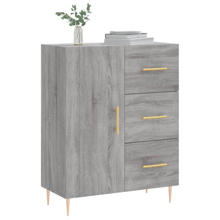 Servantă, gri sonoma, 69,5x34x90 cm, lemn compozit WALTI