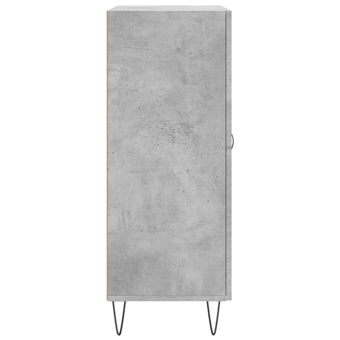 Servantă, gri beton, 69,5x34x90 cm, lemn compozit WALTI