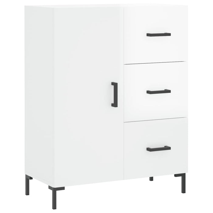 Servantă, alb extralucios, 69,5x34x90 cm, lemn compozit - WALTI WALTI