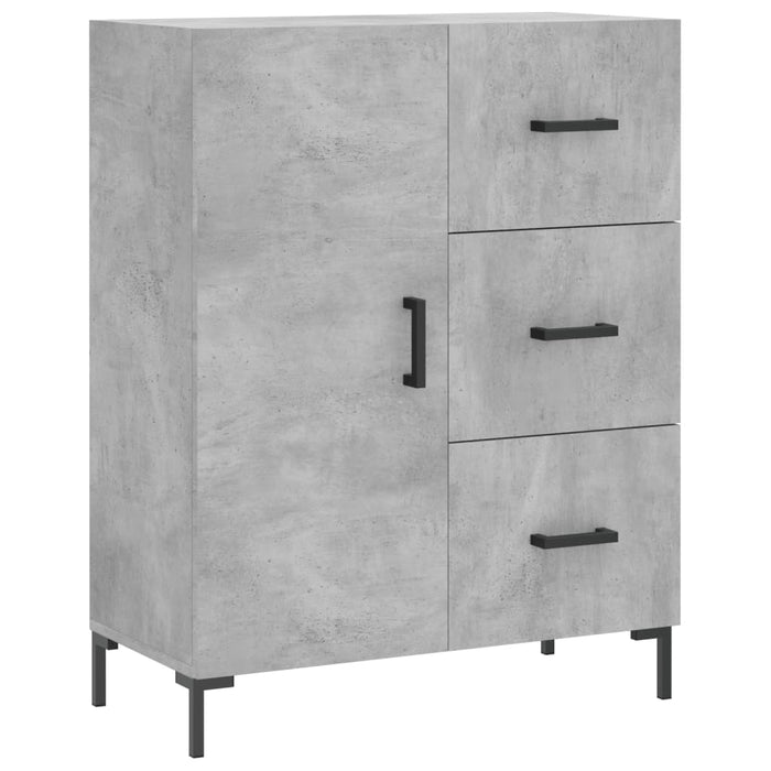 Servantă, gri beton, 69,5x34x90 cm, lemn compozit WALTI