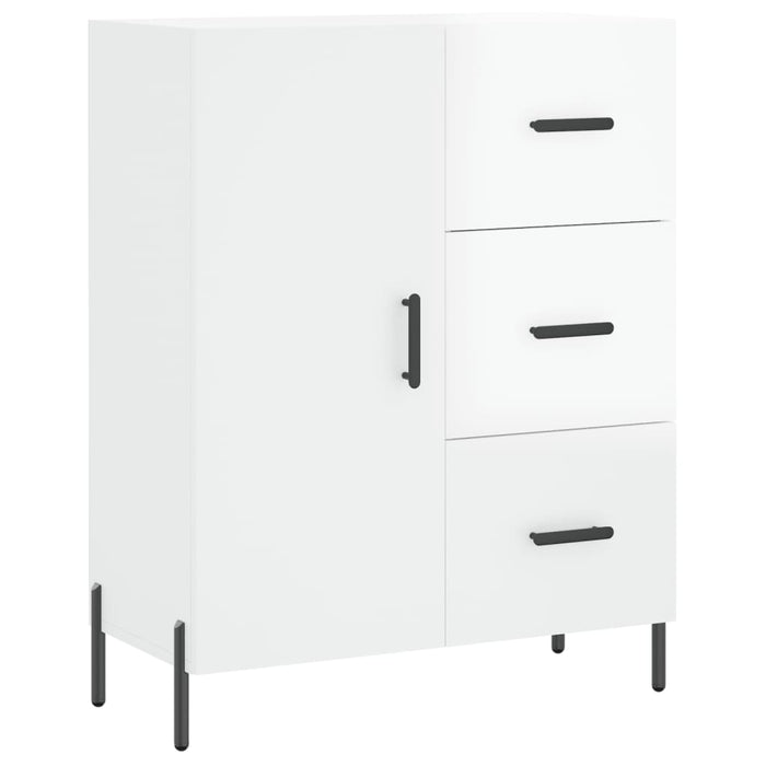 Servantă, alb extralucios, 69,5x34x90 cm, lemn compozit WALTI