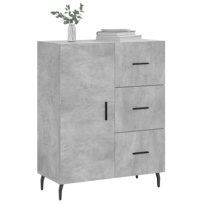 Servantă, gri beton, 69,5x34x90 cm, lemn compozit - WALTI WALTI