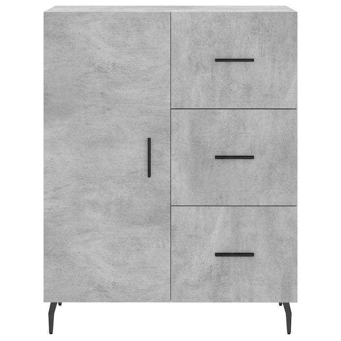 Servantă, gri beton, 69,5x34x90 cm, lemn compozit - WALTI WALTI