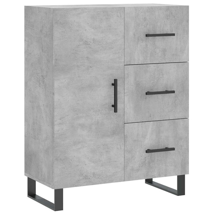 Servantă, gri beton, 69,5x34x90 cm, lemn compozit WALTI