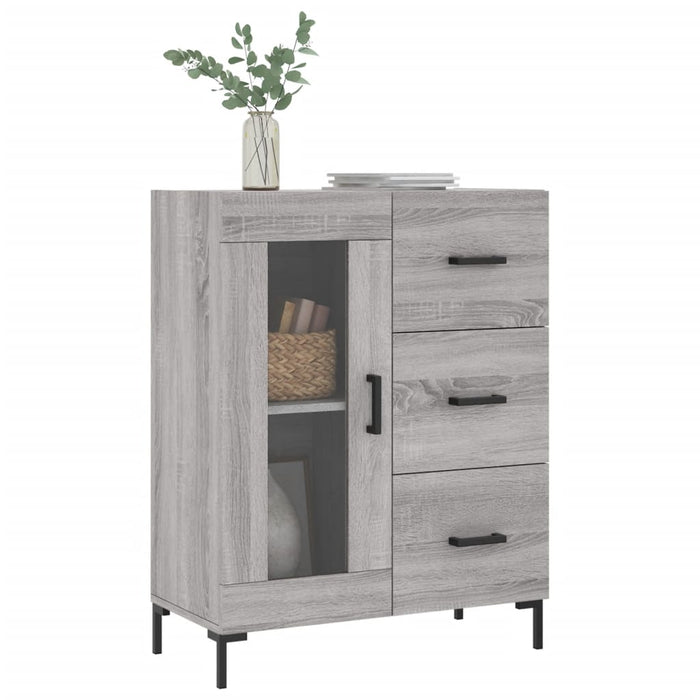 Servantă, gri sonoma, 69,5x34x90 cm, lemn compozit WALTI