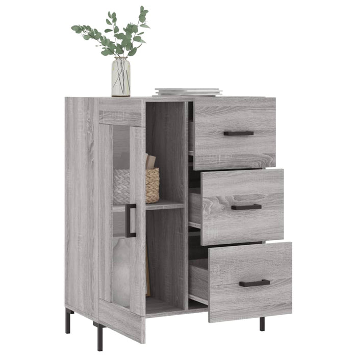 Servantă, gri sonoma, 69,5x34x90 cm, lemn compozit WALTI