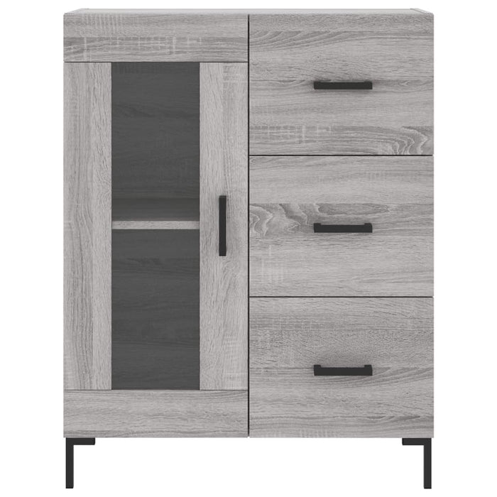 Servantă, gri sonoma, 69,5x34x90 cm, lemn compozit WALTI