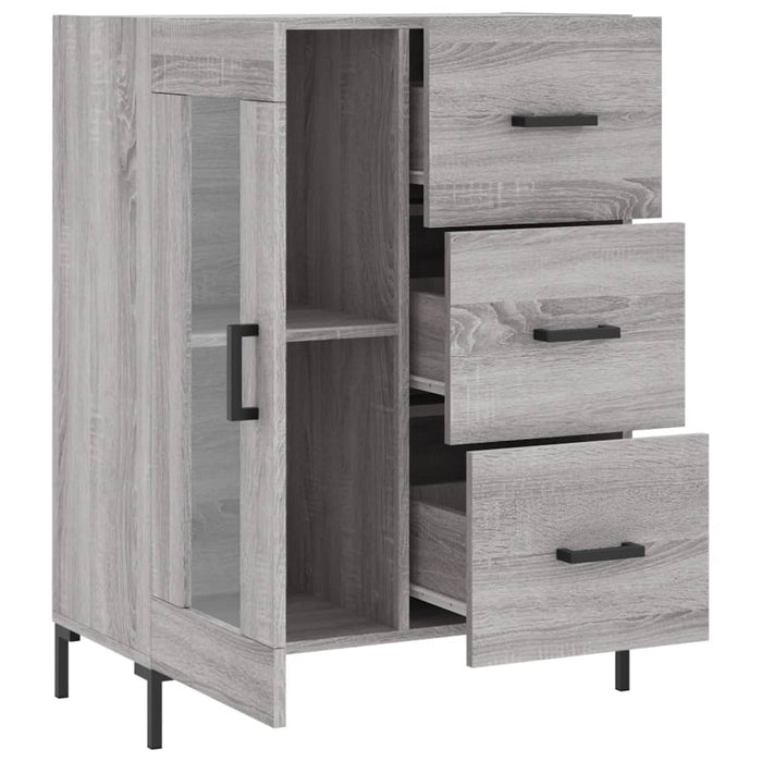Servantă, gri sonoma, 69,5x34x90 cm, lemn compozit WALTI