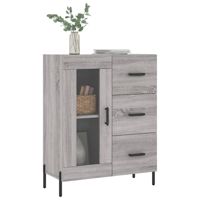 Servantă, gri sonoma, 69,5x34x90 cm, lemn compozit WALTI