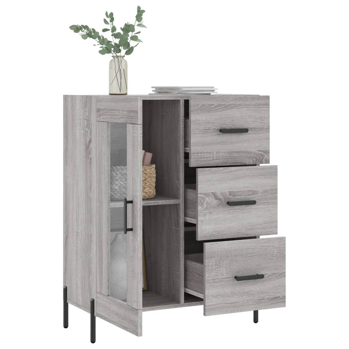 Servantă, gri sonoma, 69,5x34x90 cm, lemn compozit WALTI