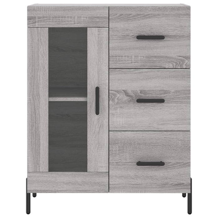 Servantă, gri sonoma, 69,5x34x90 cm, lemn compozit WALTI