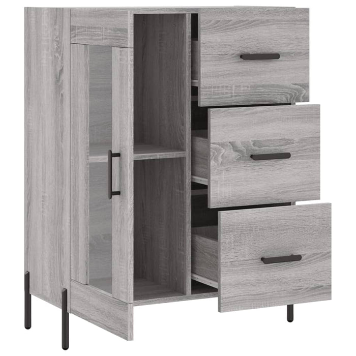 Servantă, gri sonoma, 69,5x34x90 cm, lemn compozit WALTI