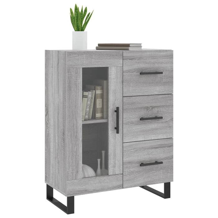 Servantă, gri sonoma, 69,5x34x90 cm, lemn compozit WALTI