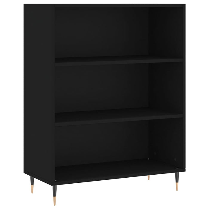 Bibliotecă, negru, 69,5x32,5x90 cm, lemn compozit WALTI