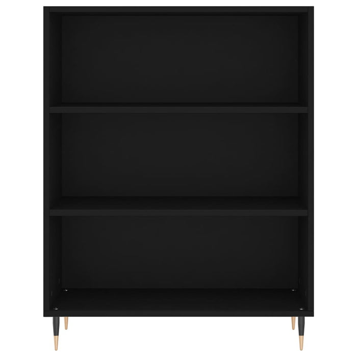Bibliotecă, negru, 69,5x32,5x90 cm, lemn compozit WALTI