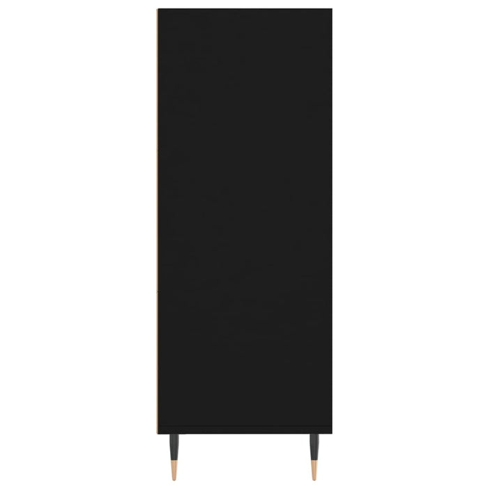 Bibliotecă, negru, 69,5x32,5x90 cm, lemn compozit WALTI