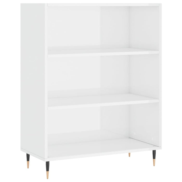 Bibliotecă, alb extralucios, 69,5x32,5x90 cm, lemn prelucrat - WALTI WALTI