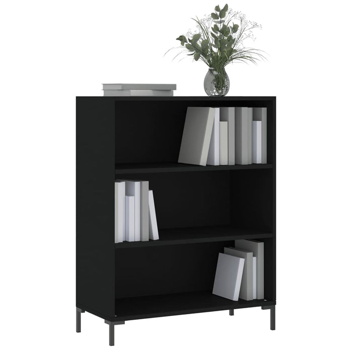Bibliotecă, negru, 69,5x32,5x90 cm, lemn compozit WALTI